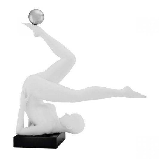 Emma Doll Sculpture // Matte White and Steel