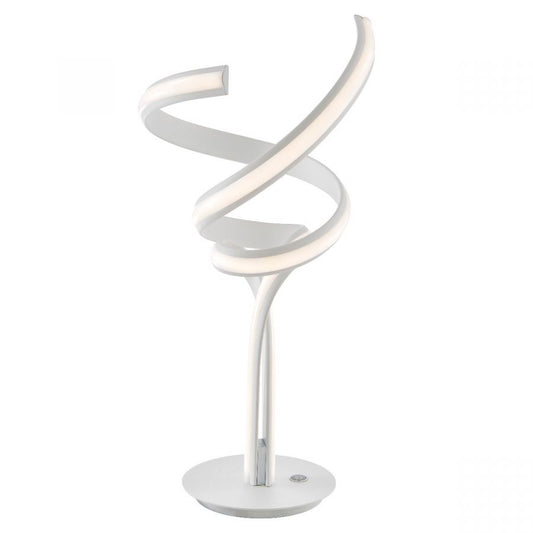 Munich White LED Table Lamp// Natural White LED Strip & Touch Dimmer