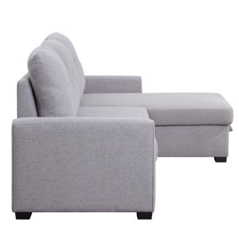 Amboise Sectional Sofa: (Light Gray Fabric)