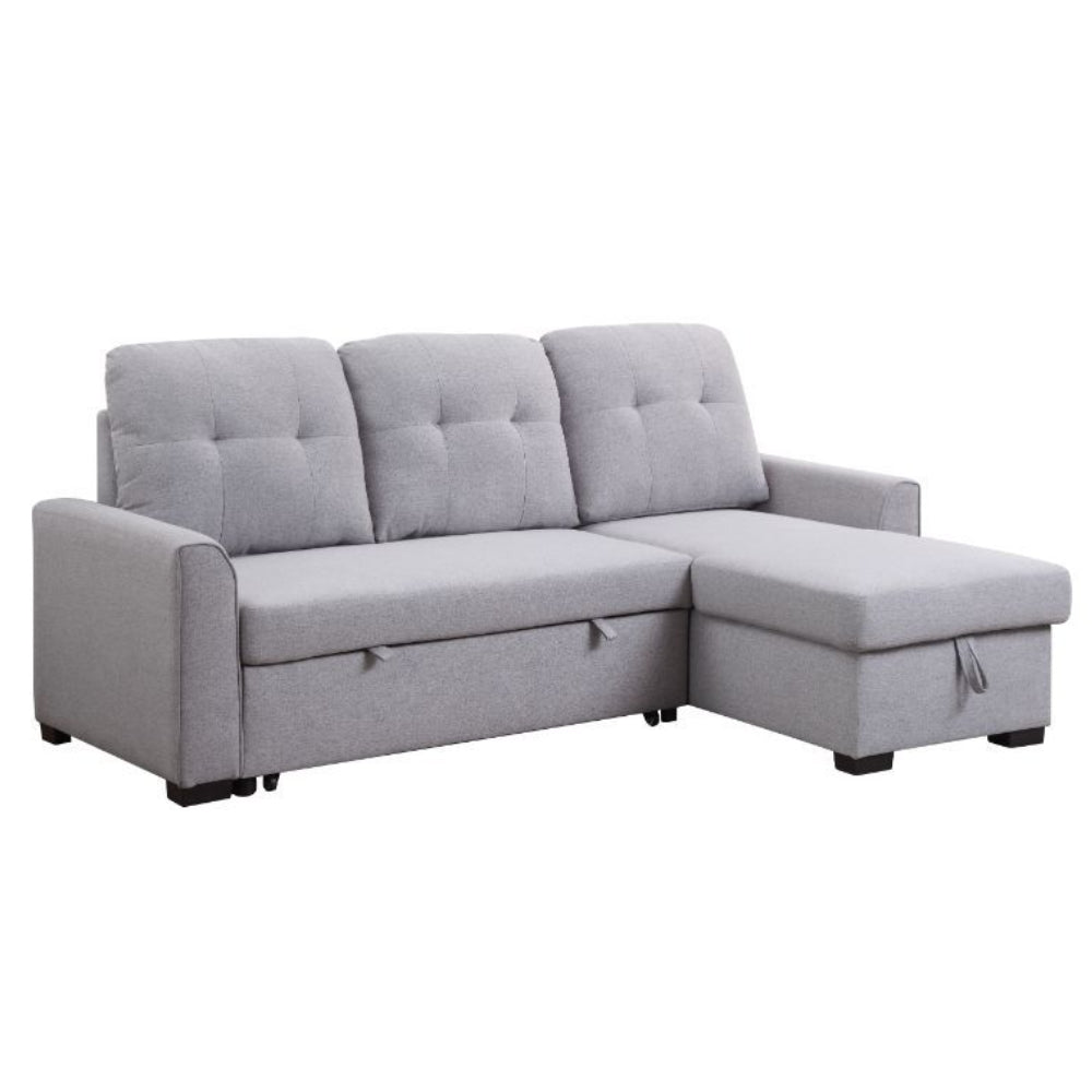 Amboise Sectional Sofa: (Light Gray Fabric)