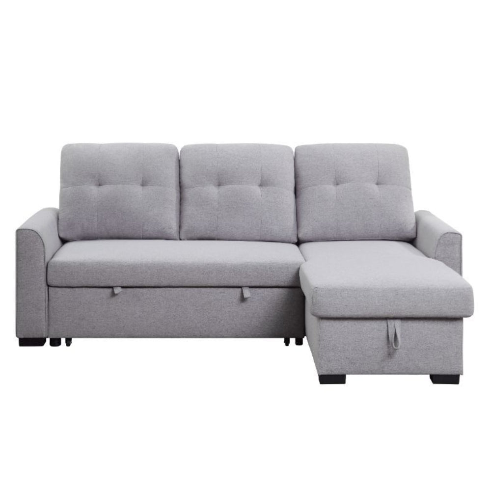 Amboise Sectional Sofa: (Light Gray Fabric)