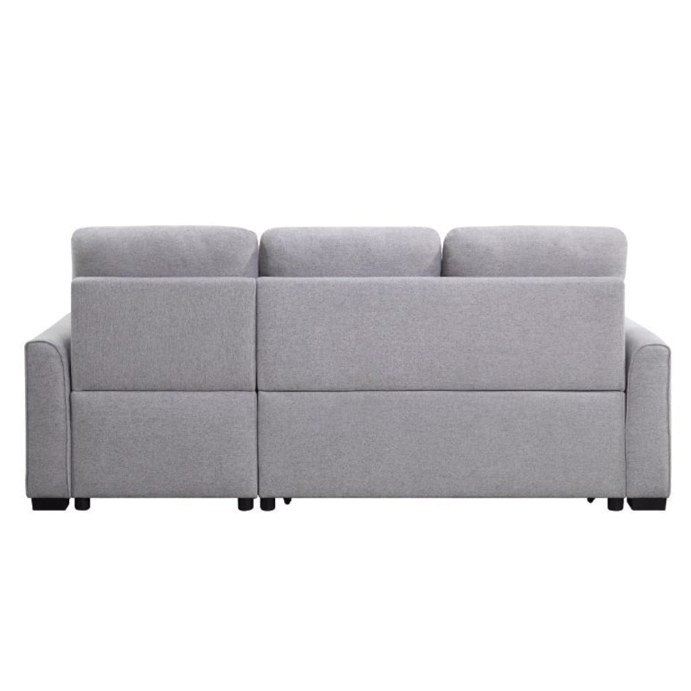 Amboise Sectional Sofa: (Light Gray Fabric)