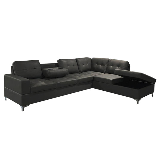 Antonella Sectional Black (Right- Left)