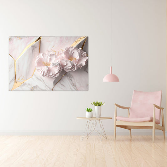 Beautiful Wall Art with Flowers (Acrylic or Tempered Glass)