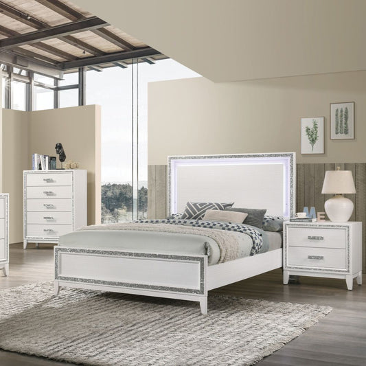 Haiden Bedroom Set: (Bed, Nightstand, Dresser and Mirror)