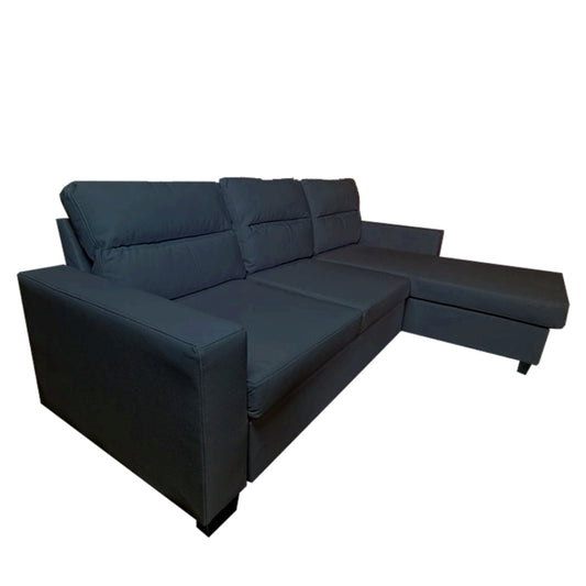 Daniel Reversible Sectional (Black-White-Grey)