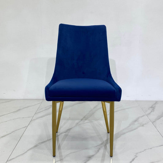 Dining Chair With Velvet Upholstery (Navy Blue Color)