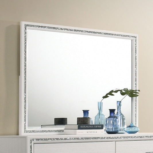 Haiden Mirror: (White Finish)