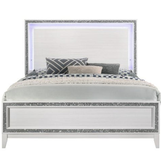 Haiden Queen Bed: (White Finish)