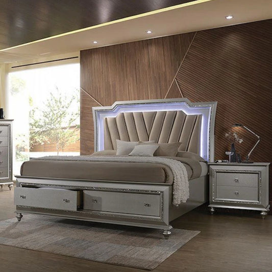 Kaitlyn Bedroom Set: (Bed, Nightstand, Dresser and Mirror)