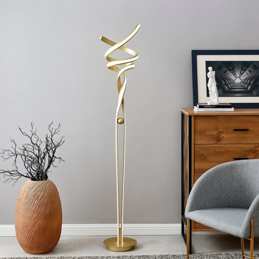 Munich Led Sandy Gold 63" Floor Lamp-Dimmable