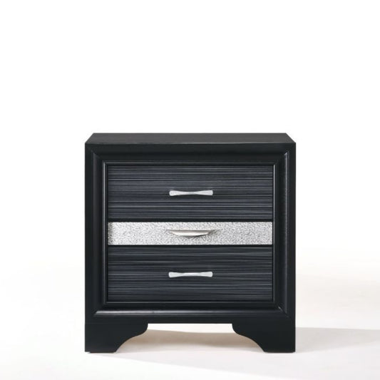 Naima Nightstand: (Black Finish)