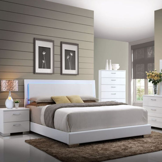 Lorimar Bedroom Set: (Bed, Nightstand, Dresser and Mirror)