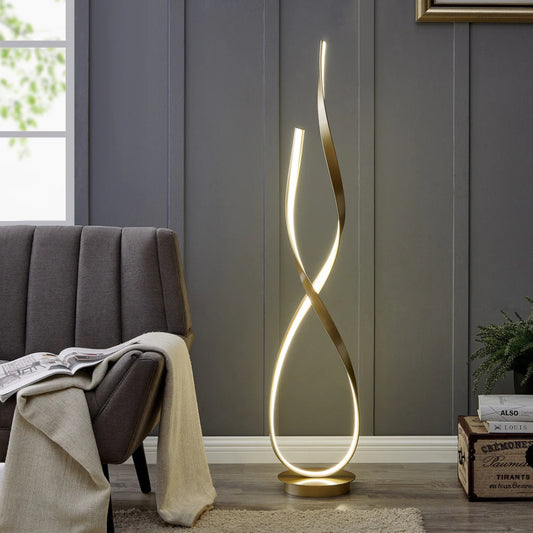 Sandy Gold Vienna Led 55" Tall Floor Lamp-Dimmable