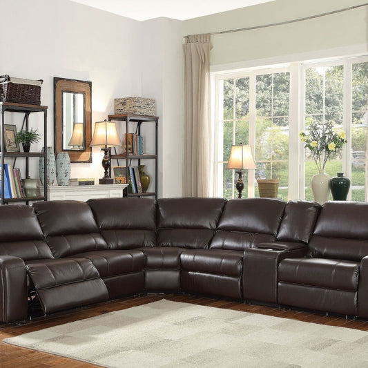 Saul Sectional Sofa for living room: (Espresso)