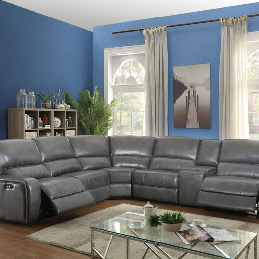 Saul Sectional Sofa for living room: (Gray)