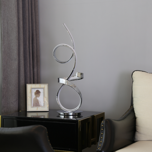 Amsterdam Chrome Table Lamp // LED Strip & Touch Dimmer