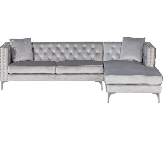 Melissa Sectional Velvet Right